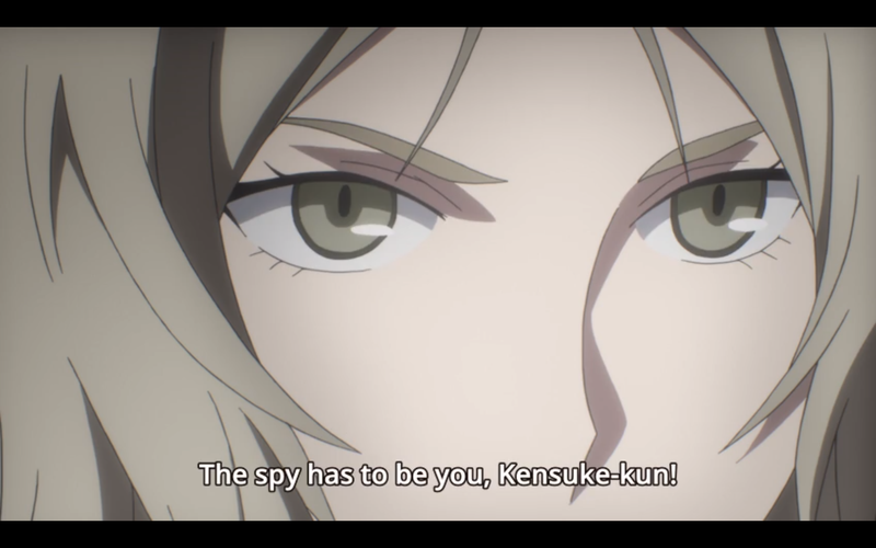 One of the girls are saying this line, not Mikazuchi. Yes, there are so many animation short cuts.